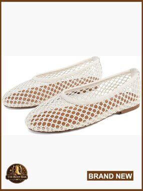 Women's Mesh Ballet Flats Slip On Round Toe Comfy Casual Fishnet Ballerina Shoes